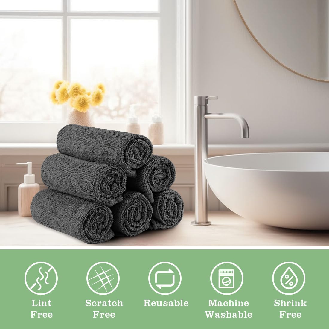 UNIMADE washcloths versatile-use face towels for home and spa