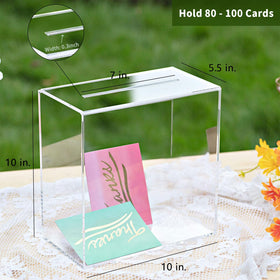 UNIQOOO large-capacity box holds 80–100 cards for busy events.
