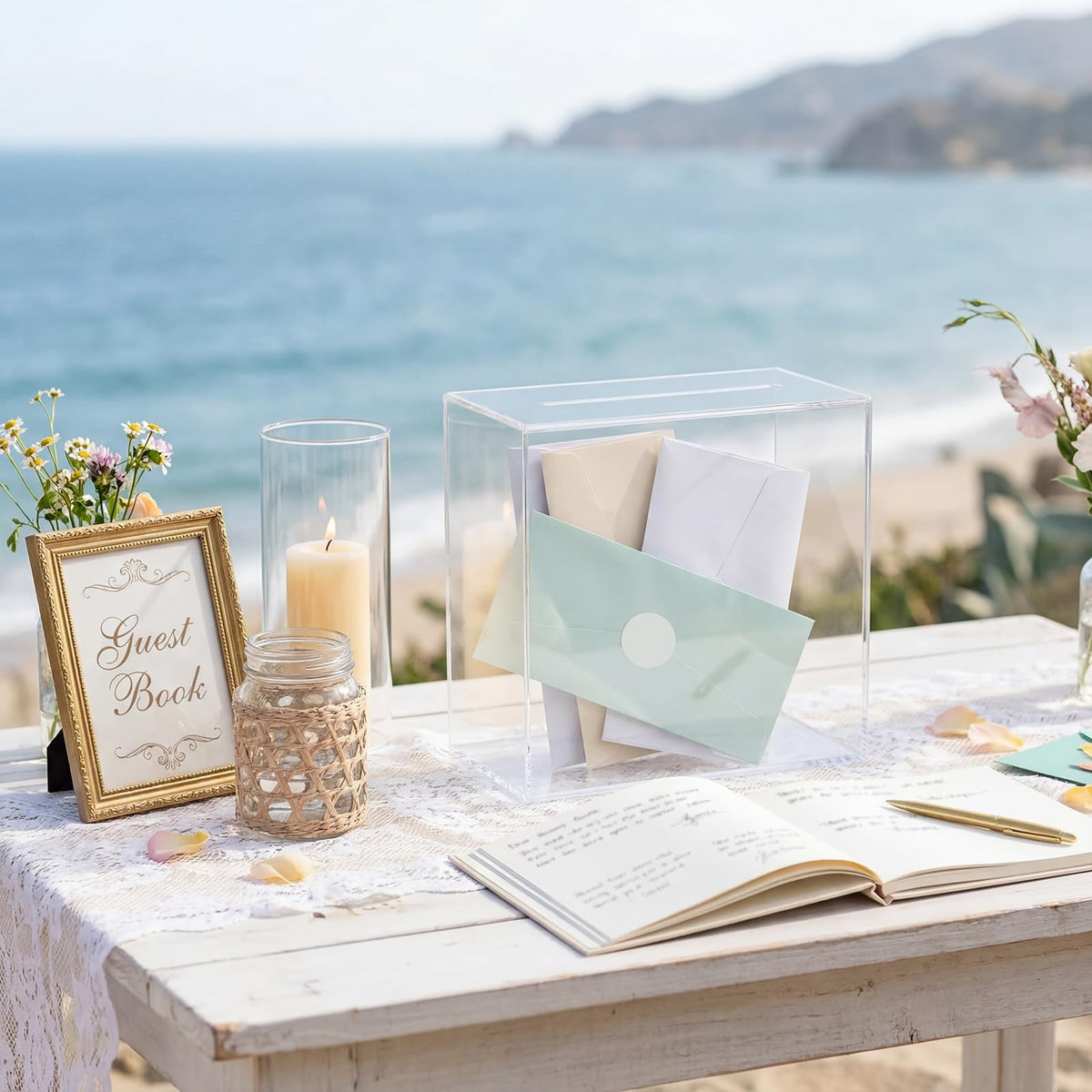 UNIQOOO wedding card box DIY design lets you customize the décor.
