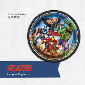 It's My Birthday sticker adds a festive touch to the Avengers tableware set.