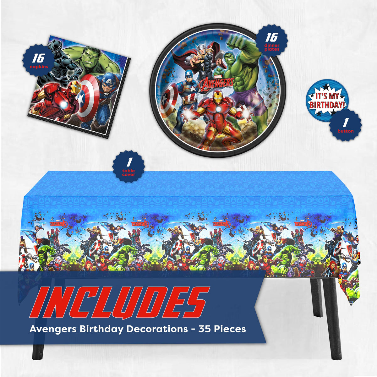 Unique Avengers 9-inch plates designed for easy servings
