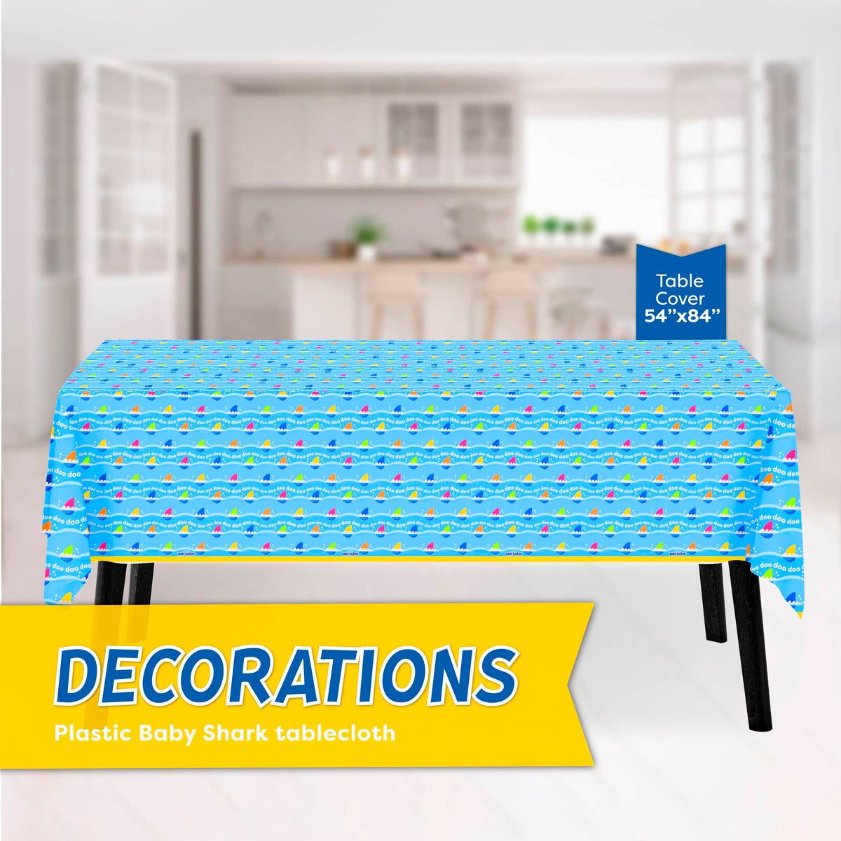 Unique Baby Shark napkins 16-pack simplify cleanup after treats