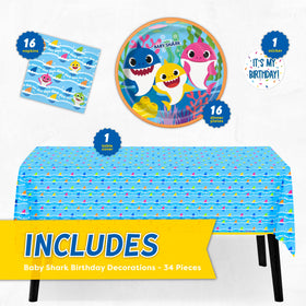 Unique Baby Shark plates 9-inch handle pizza and cake with ease