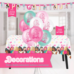 Unique Barbie tablecloth 54x84 covers the table while staying leakproof.