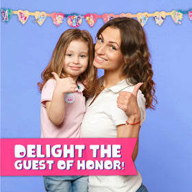 Unique Birthday Girl button celebrates the guest of honor with sparkle.
