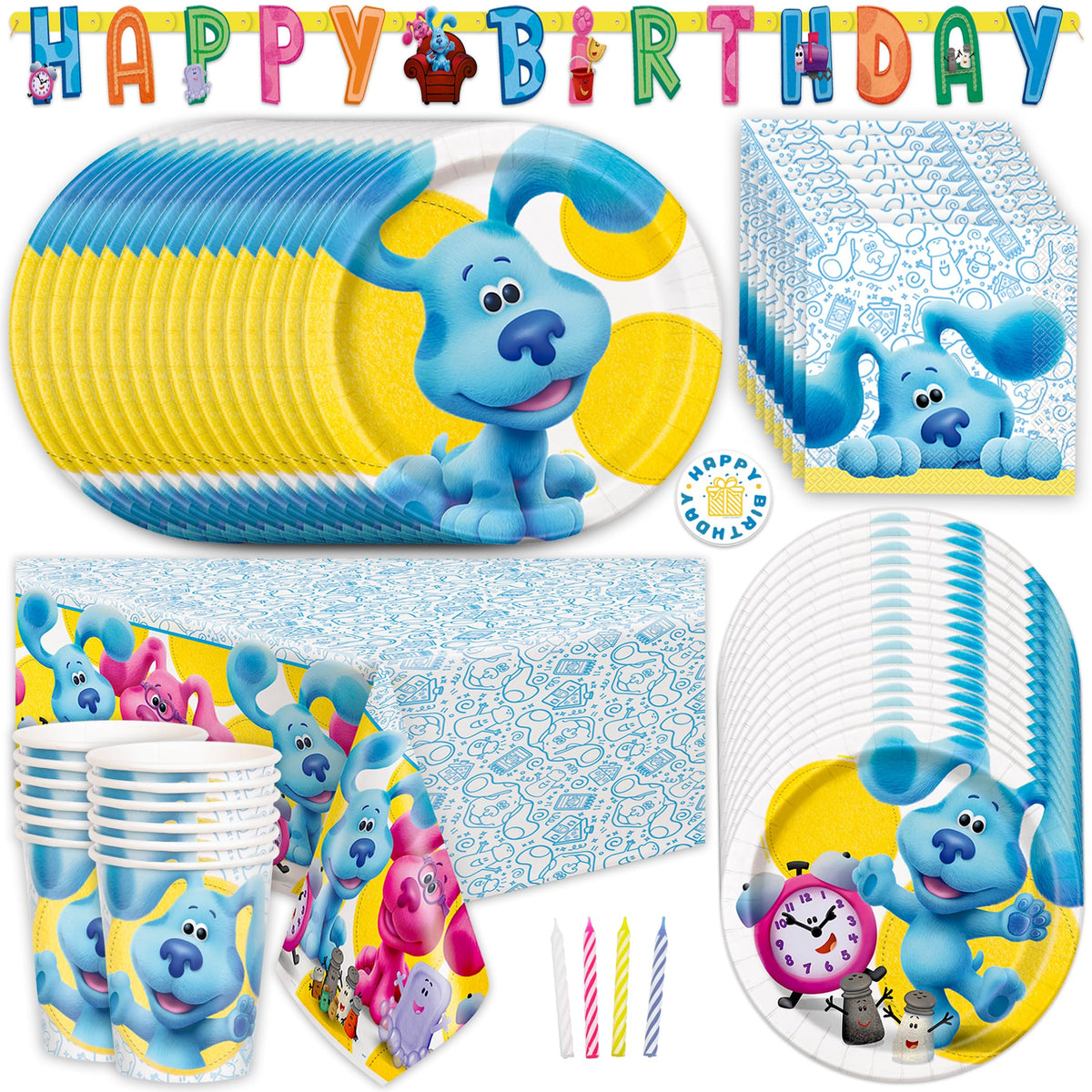 Blues Clues table cover for a colorful party setup and easy cleanup