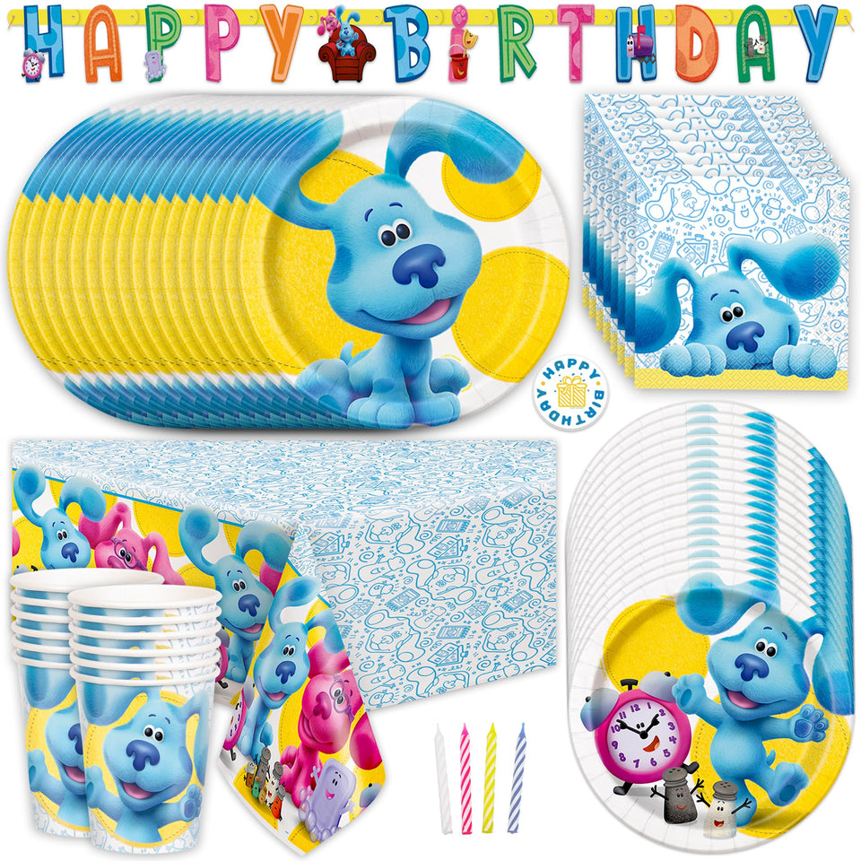 Blues Clues table cover for a colorful party setup and easy cleanup