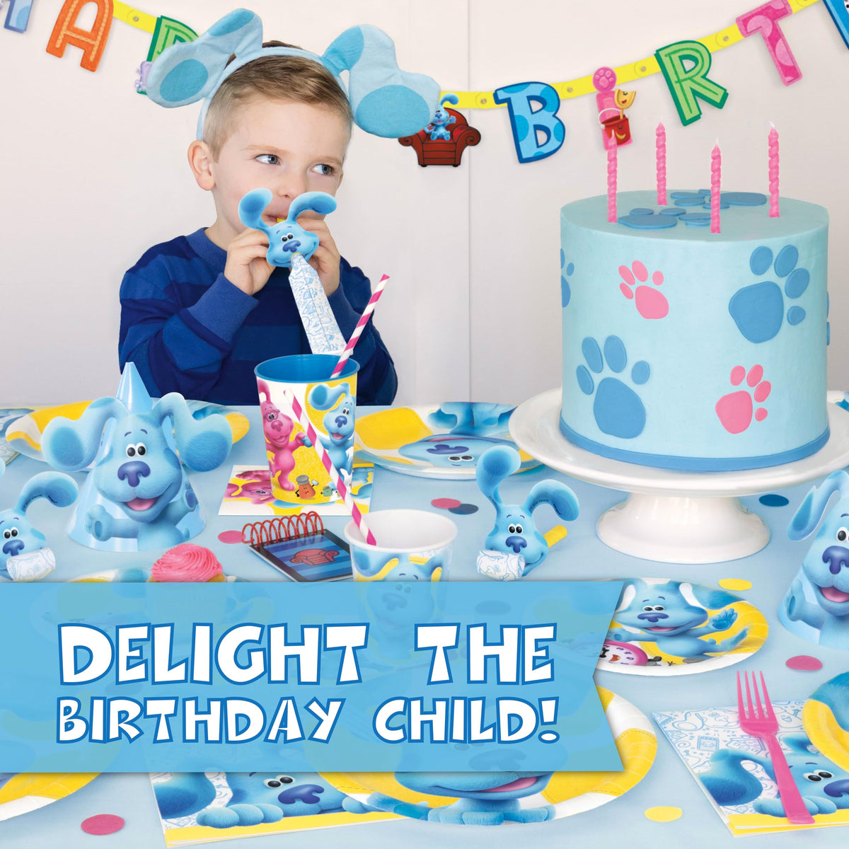 Blues Clues napkins help quick cleanup between games and cake