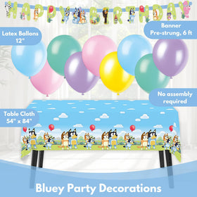Unique Bluey banner 6ft long adds instant party backdrop.