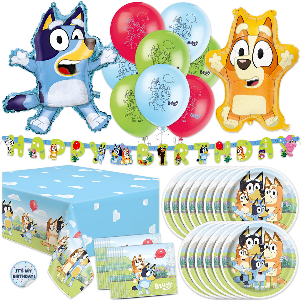 Unique Bluey birthday banner enhances party ambiance