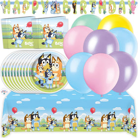 Unique Bluey birthday plates set for spill-free party moments.