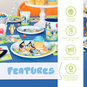Unique Bluey plates and napkins 9-inch provide sturdy serving options