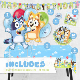 Unique Bluey tablecloth 54x84 inches protects surfaces during the celebration