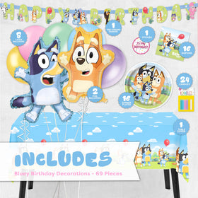 Unique Bluey tablecloth 54x84 protects surfaces with vibrant color
