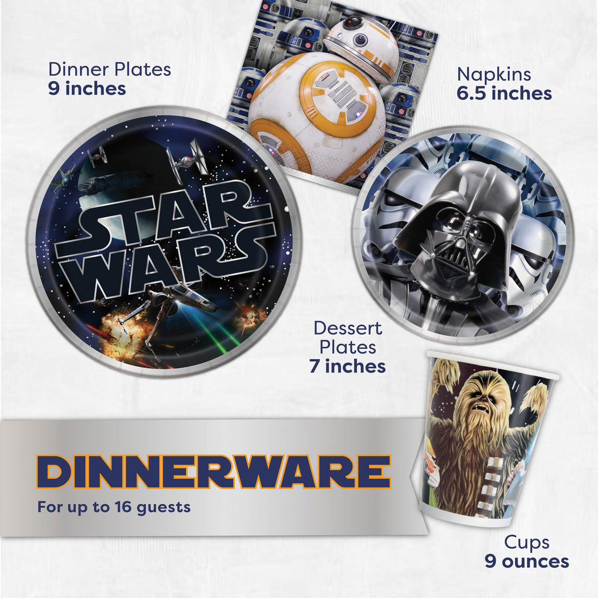 Unique Classic Star Wars cake plates create festive dessert moments.