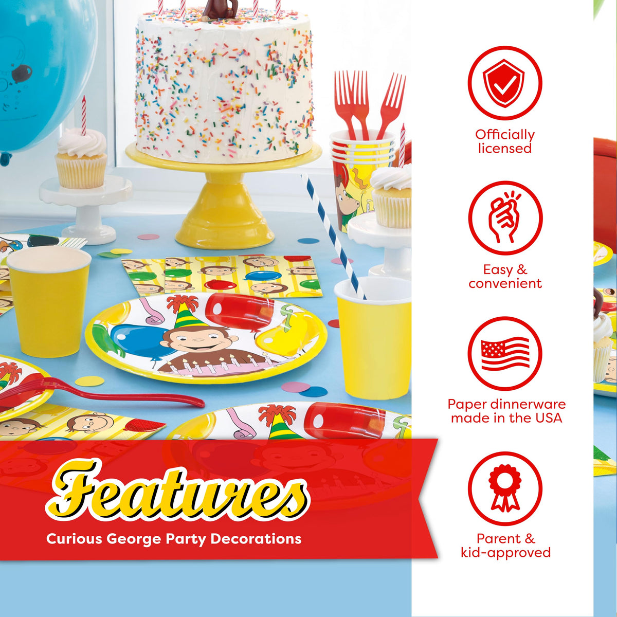 Durable paper plates provide sturdy, leak-resistant serving for quick celebrations.