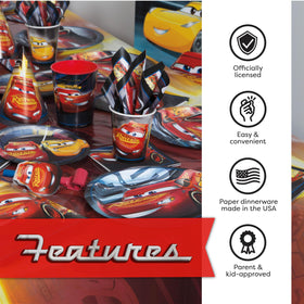 Unique Disney Cars cups and napkins for spill free sipping and cleanup