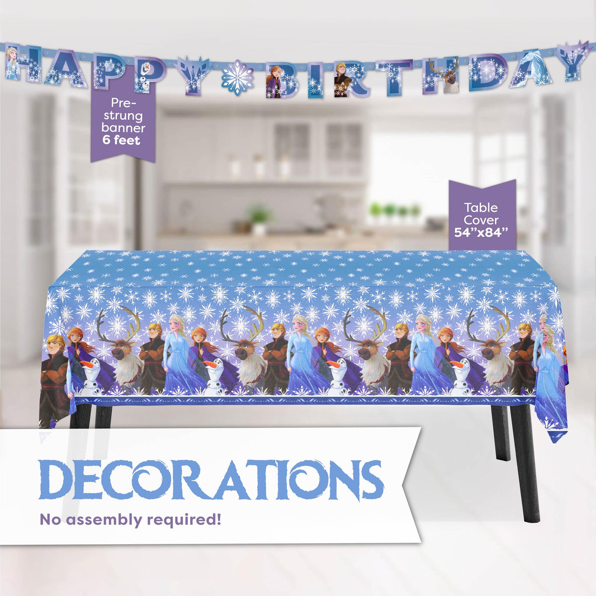 Unique Frozen 9-inch plates withstand pizza and cake with sturdy durability.