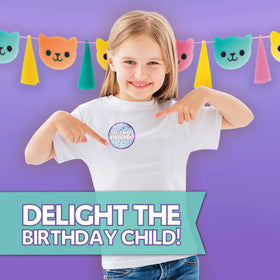 Unique Gabby Dollhouse sticker serves as a cute birthday keepsake.
