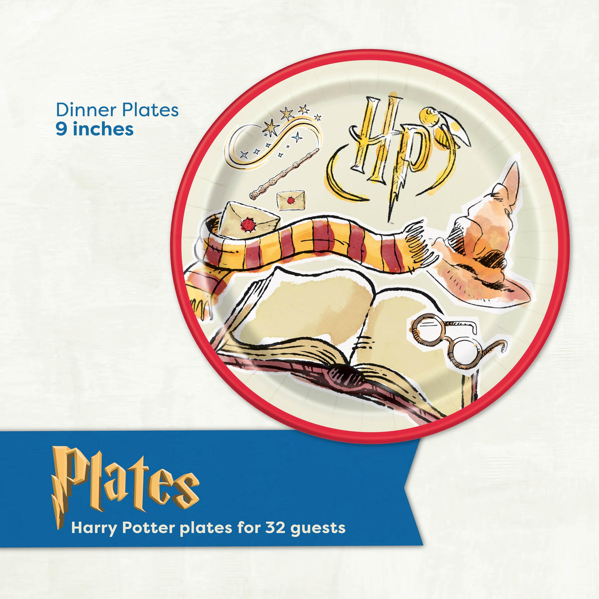 Unique Harry Potter 6.5-inch 2-ply napkins for reliable spill absorption.