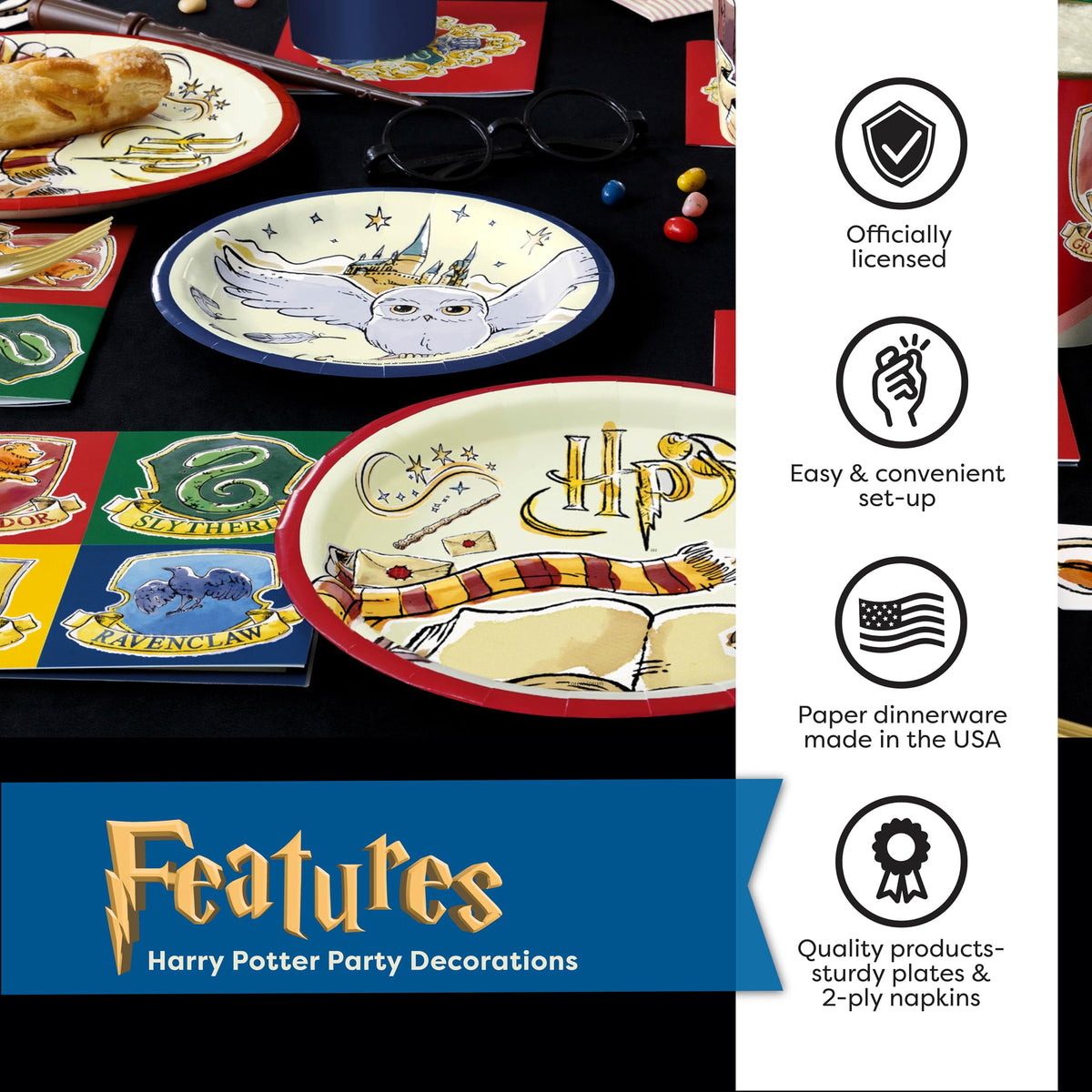 Unique officially licensed Harry Potter decor for authentic theme cohesion.