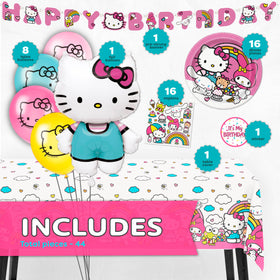 Unique Hello Kitty banner decor creates a celebratory backdrop for guests.