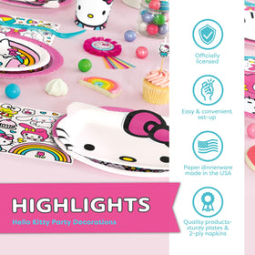 Hello Kitty napkins help keep hands and faces clean during celebrations.