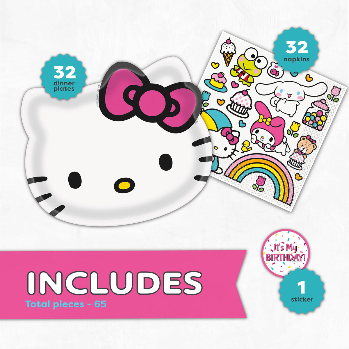 Unique Hello Kitty 2-ply napkins for quick cleanup