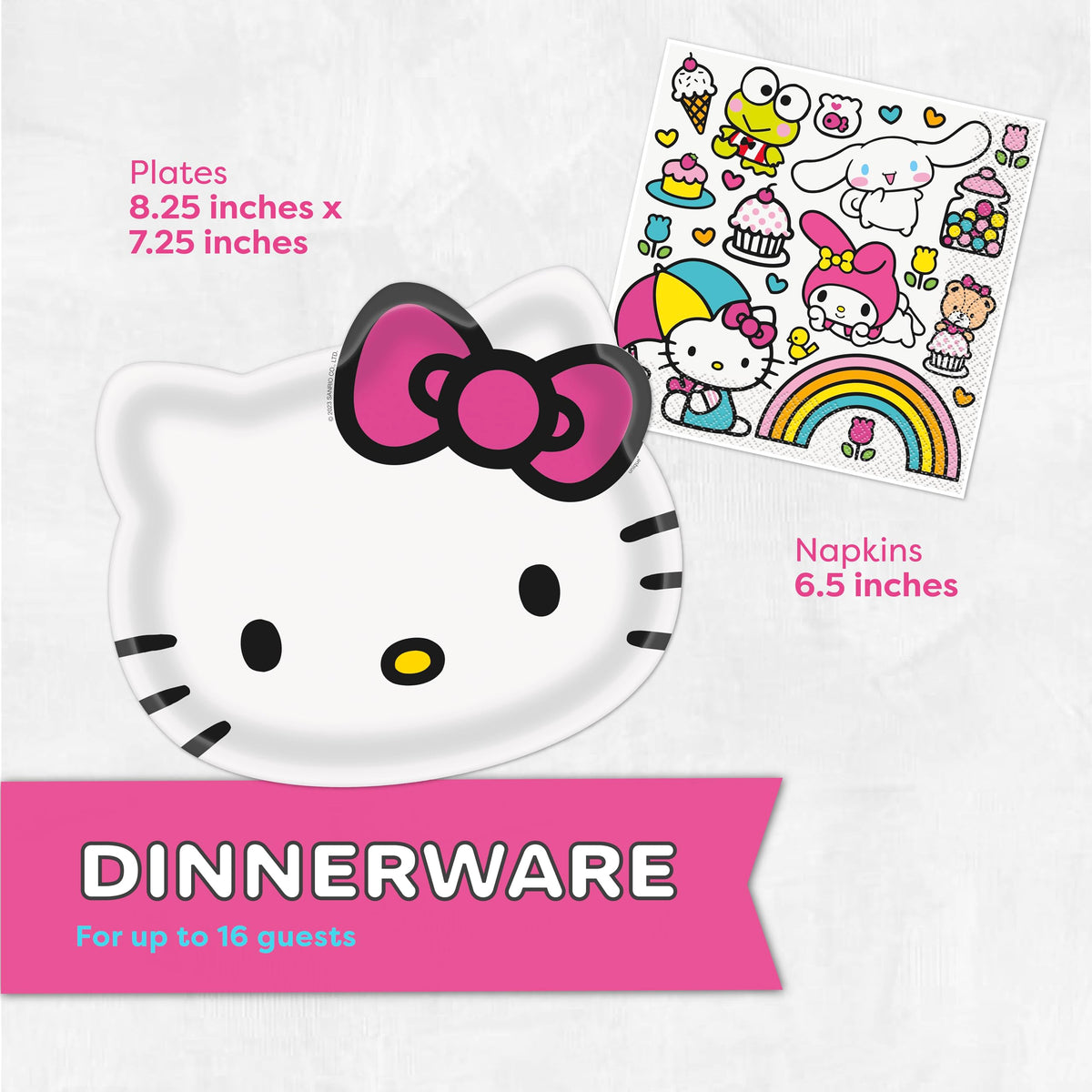 Unique Hello Kitty napkins absorb spills with cute party flair