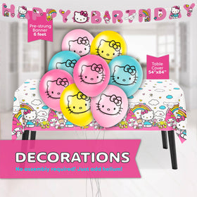 Hello Kitty tablecloth 54x84 protects surfaces and brightens the table.