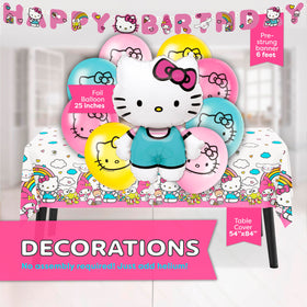 Unique Hello Kitty tablecloth 54x84 covers and protects tabletops with style.
