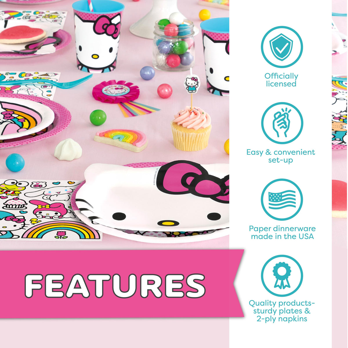 Unique Hello Kitty tableware set for simple hosting