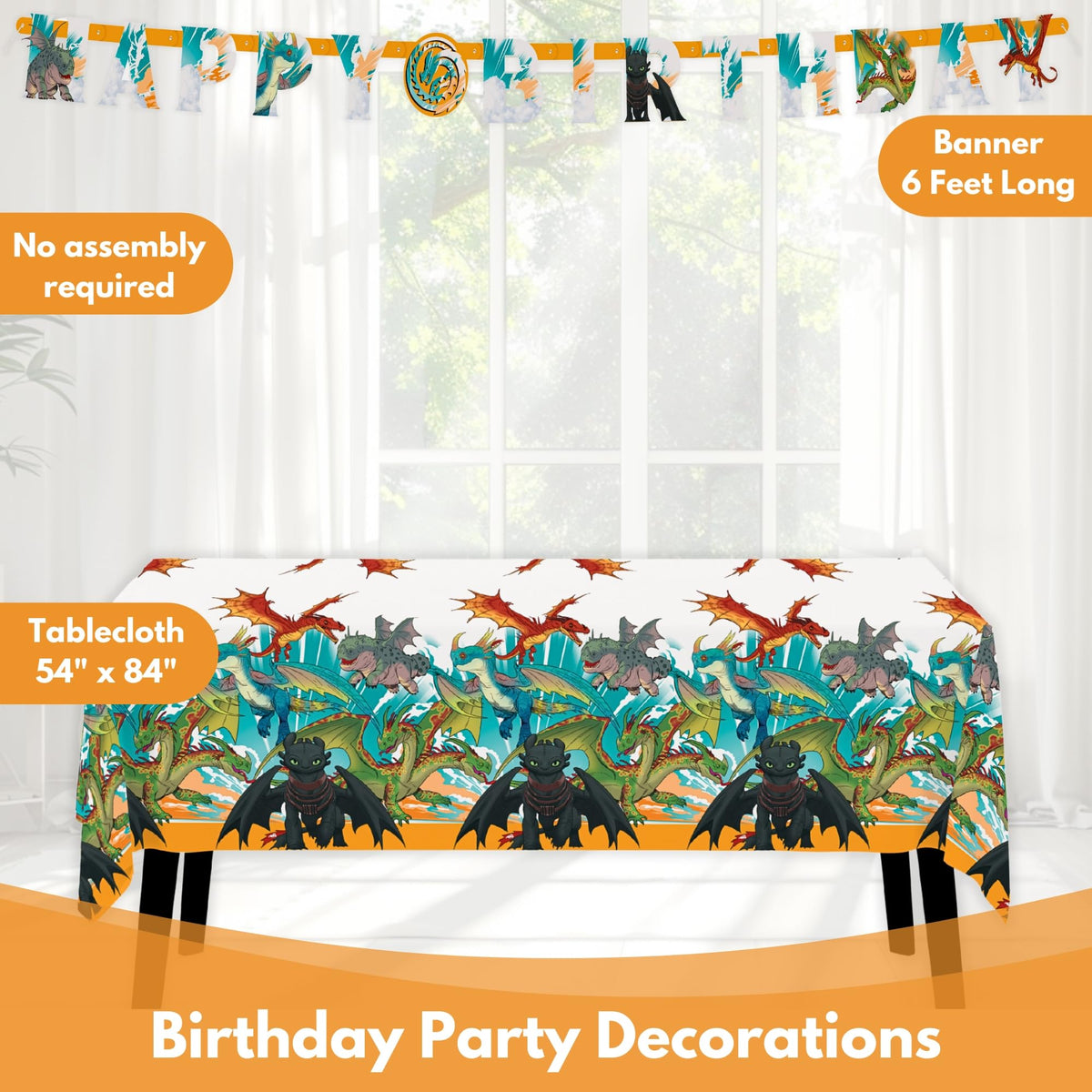 Unique How To Train Your Dragon napkins brighten the table and simplify cleanup.