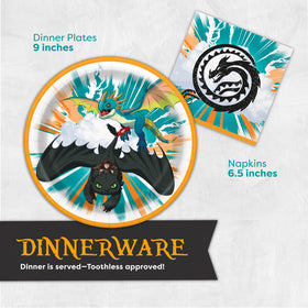 Unique How to Train Your Dragon napkins simplify clean-up with themed flair.