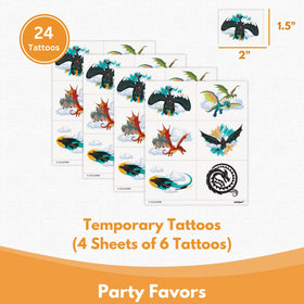 Unique How To Train Your Dragon tattoos invite interactive fun for guests.