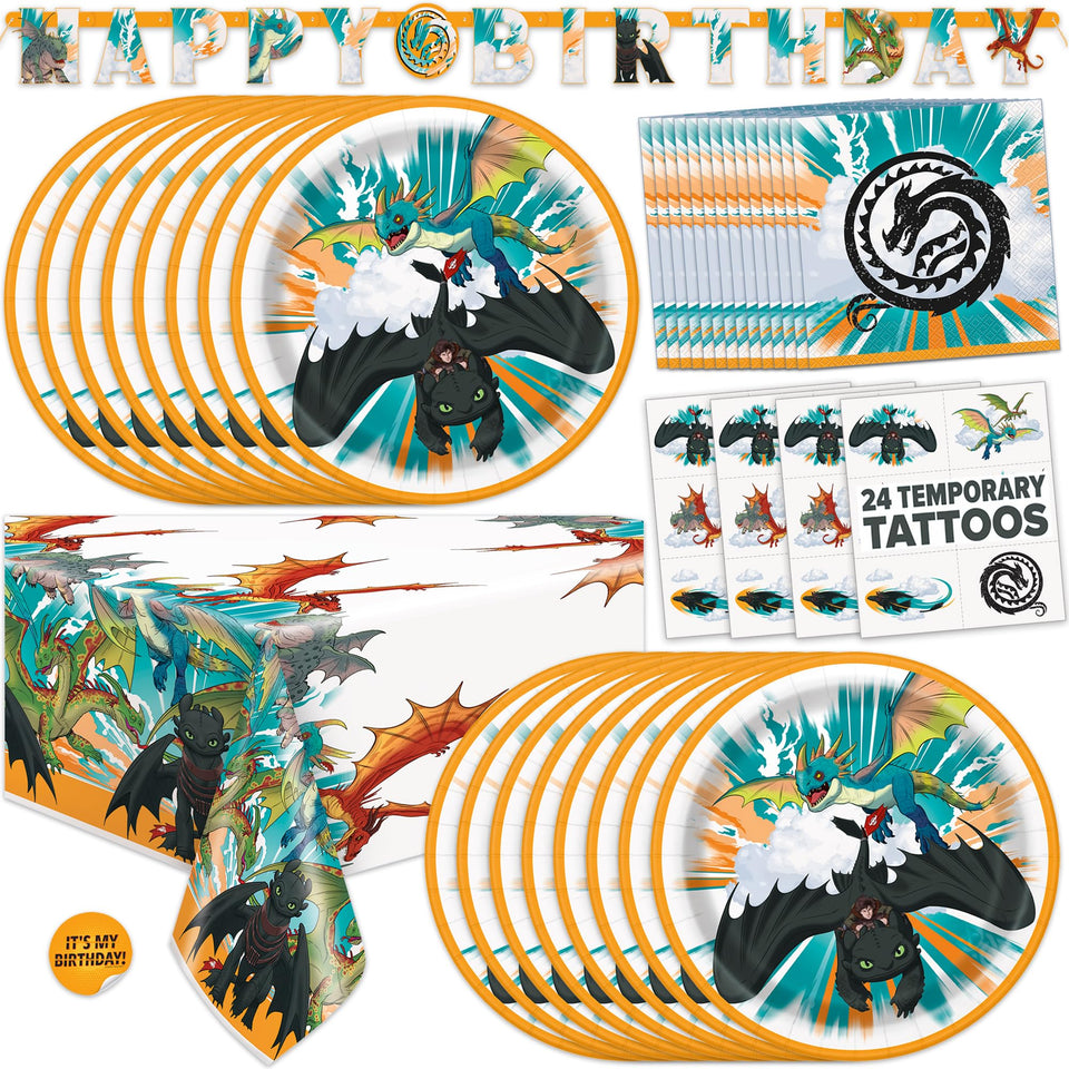 Unique How to Train Your Dragon banner adds vivid party flair.