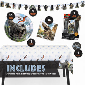 Unique Jurassic Park banner for a festive party backdrop
