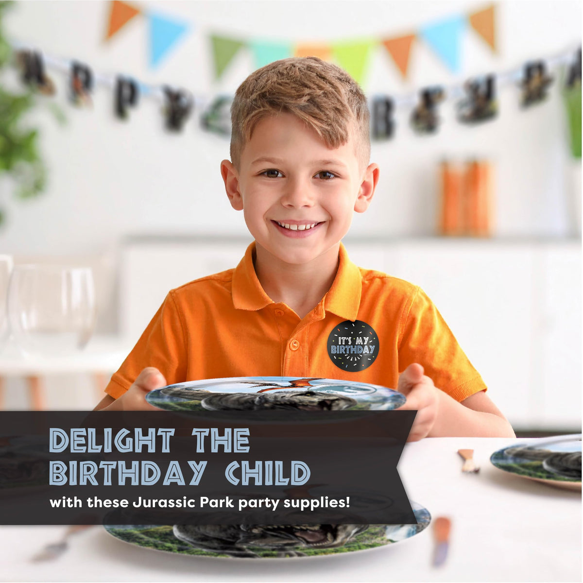 Unique Jurassic Park birthday sticker adds celebratory flair