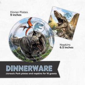 Unique Jurassic Park 9-inch plates for sturdy dining