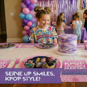 Unique KPop Demon Hunters dessert plate with vibrant design for treats.