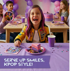 Unique KPop Demon Hunters napkins 32-pack with matching design for cohesive party setup.