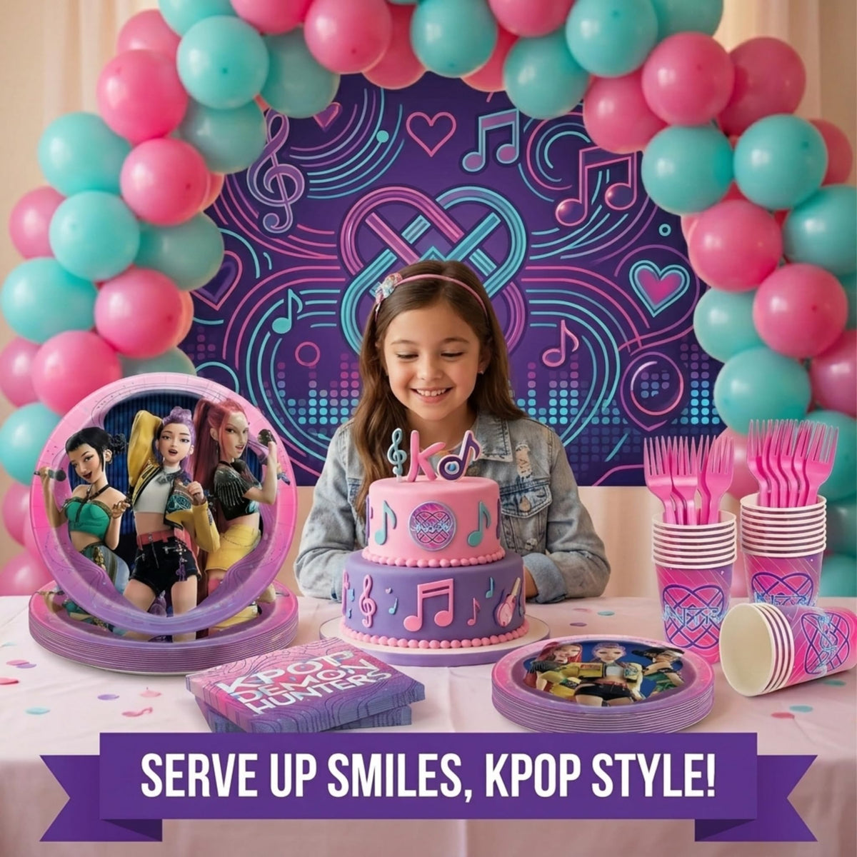 Unique KPop Demon Hunters napkins for quick party cleanup and style