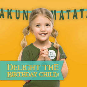Unique Lion King birthday button adds a celebratory touch