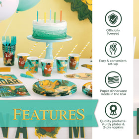 Unique Lion King napkins add color and quick cleanups for little hands