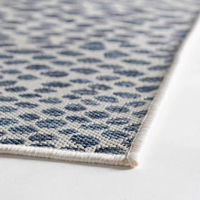 Unique Loom Cape Town outdoor rug blue olive; easy-clean surface supports busy families.