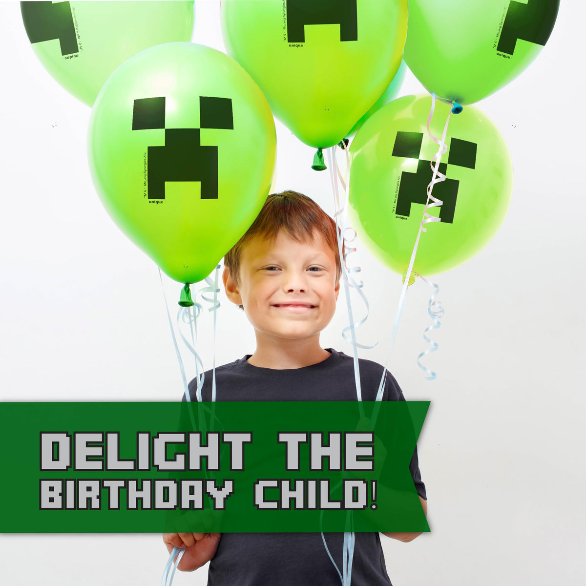 Unique Minecraft stickers to boost decorations and favors.