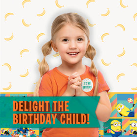 Unique Minions officially licensed design adds authenticity to party.