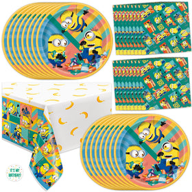 Unique Minions tablecloth 54x84 inches ready for party setup.