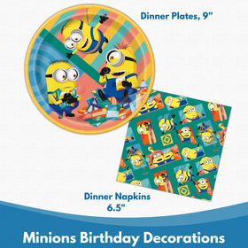 Minions tablecloth by Unique creates a themed party surface