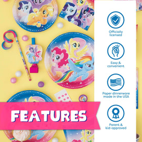 Unique My Little Pony napkins absorb spills and complete table setting.